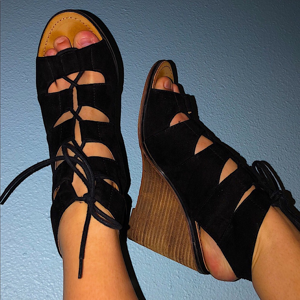 Lace Up Wedges!